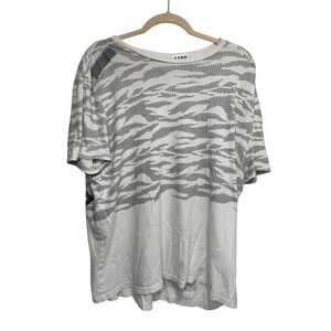 Express New York Mens White Black Tiger Graphic Short Sleeve T-Shirt Size XL